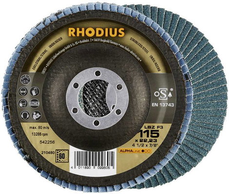 Rhodius 210480 LSZ F3 Felületcsiszoló korong Ø 115 mm Furat átmérő 22.23 mm Nemesacél 1 db 2. kép