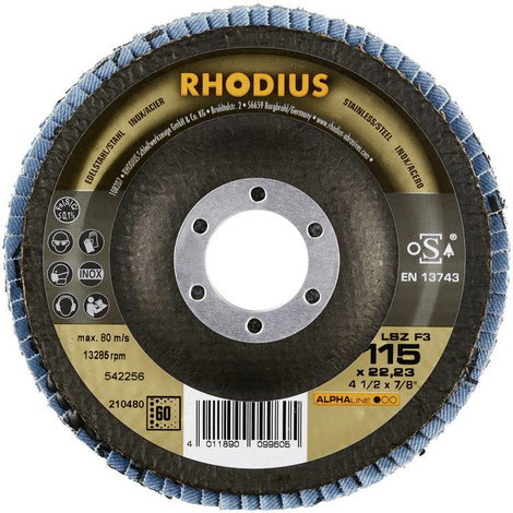 Rhodius 210480 LSZ F3 Felületcsiszoló korong Ø 115 mm Furat átmérő 22.23 mm Nemesacél 1 db 5. kép