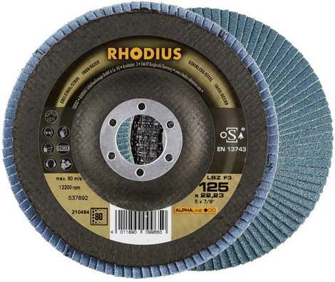 Rhodius 210484 LSZ F3 Felületcsiszoló korong Ø 125 mm Furat átmérő 22.23 mm Nemesacél 1 db