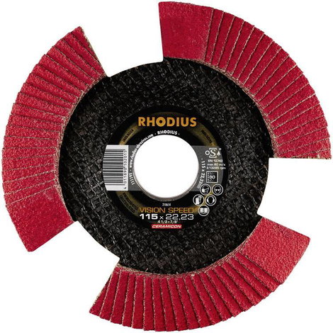 Rhodius 210654 VISION SPEED Felületcsiszoló korong Ø 115 mm Furat átmérő 22.23 mm Nemesacél 1 db 3. kép