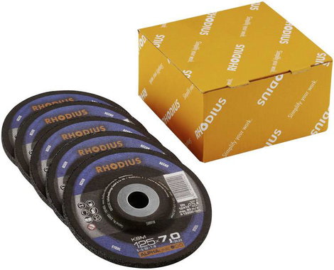 Rhodius 210749 KSM Nagyolótárcsa, hajlított Ø 115 mm Furat átmérő 22.23 mm Acél 1 db