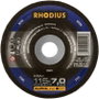 Rhodius 210749 KSM Nagyolótárcsa, hajlított Ø 115 mm Furat átmérő 22.23 mm Acél 1 db 2. bélyegkép