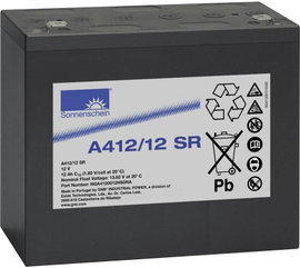 Ólomakku 12 V 12 Ah GNB Sonnenschein A412/12 SR NGA4120012HS0RA Ólom-zselés 181 x 157 x 76 mm 6,35 m