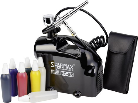 Sparmax SK-55 SK-55 Kezdő festékszóró készlet Kompresszorral Double Action
