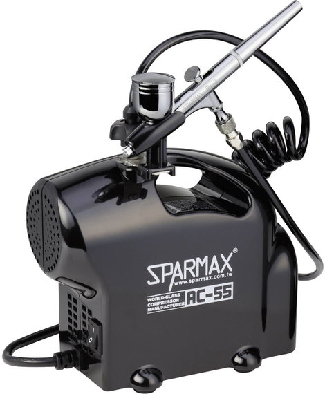 Sparmax SK-55 SK-55 Kezdő festékszóró készlet Kompresszorral Double Action 2. kép