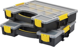 Rendszerező dobozkészlet 370 x 286 x 140 mm, 15 rekesz, 2 db, Basetech 2226339