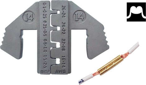 TOOLCRAFT PLE-0I4 TO-6483003 Krimpelő betét Laposdugasz 0.1 - 2.5 mm² Alkalmas márka TOOLCRAFT PZ-50 2. kép