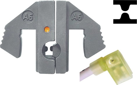 TOOLCRAFT PLE-0A6 2161002 Krimpelő pecsét Szigetelt laposérintkezős hüvelyek 4.0 - 6.0 mm² Alkalmas  3. kép
