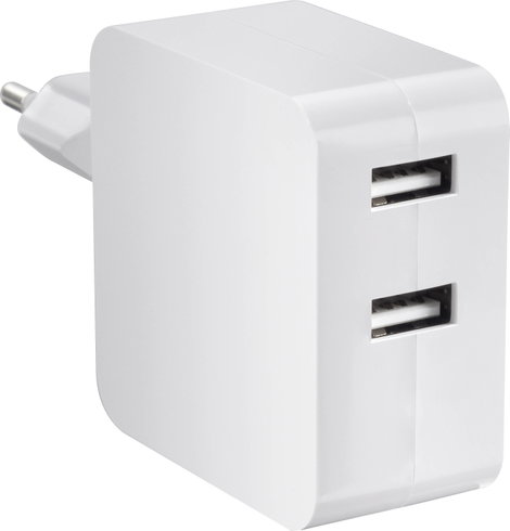 VOLTCRAFT SPS-2400/2+WH-N USB-s töltőkészülék 24 W Aljzat dugó Kimeneti áram (max.) 4800 mA Kimenete