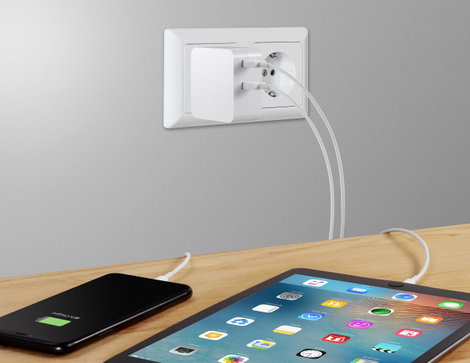 VOLTCRAFT SPS-2400/2+WH-N USB-s töltőkészülék 24 W Aljzat dugó Kimeneti áram (max.) 4800 mA Kimenete 4. kép