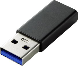 USB 3.0 átalakító adapter, 1x USB 3.1 dugó, A típus - 1x USB-C alj, Renkforce