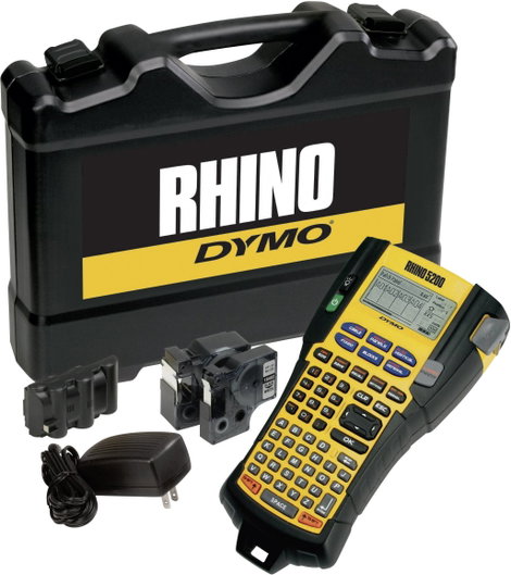 DYMO RHINO 5200 Kit Feliratozó készülék Alkalmas feliratozó szalag: IND 6 mm, 9 mm, 12 mm, 19 mm