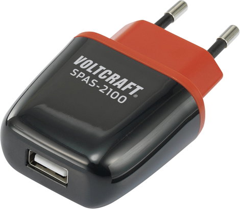 Hálózati USB töltő, 1x USB max. 2100 mA, Auto-detect, VOLTCRAFT SPAS-2100