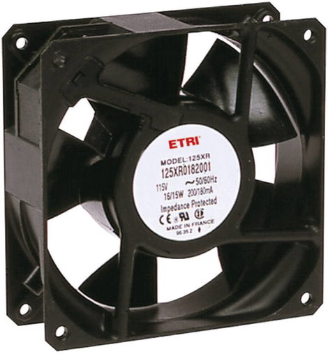 Ecofit 125XR0182000 Axiális ventilátor 115 V/AC 2640 l/perc (H x Sz x Ma) 119 x 119 x 38.9 mm