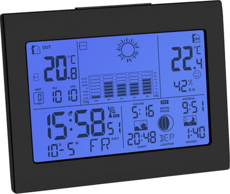 TFA Dostmann HORIZON 35.1155.01 Vezeték nélküli időjárásjelző állomás Érzékelők száma (max.) 3 3. kép
