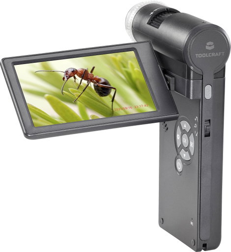 Digitális mikroszkóp kijelzővel 12 MP max. 300x, Toolcraft TO-5139600 3. kép