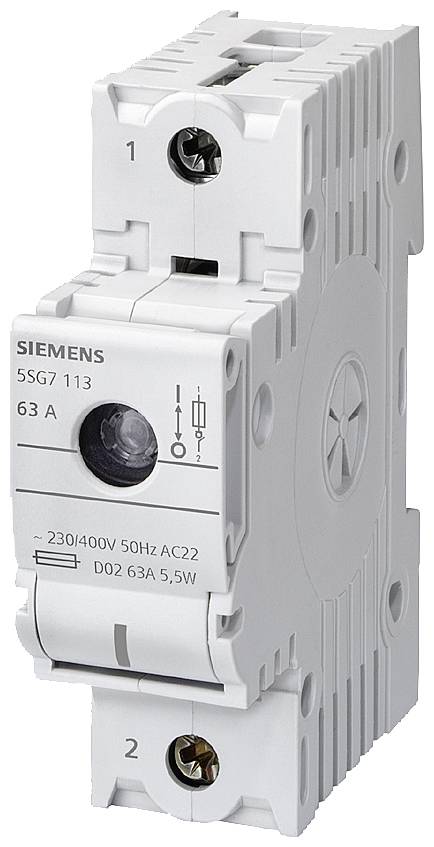 Siemens 5SG7113 Terhelés leválasztó kapcsoló Biztosíték méret = D02 63 A 230 V 1 db