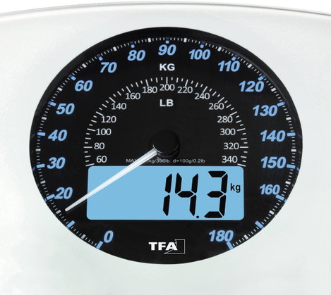 TFA Dostmann SWING Digitális személymérleg Mérési tartomány (max.)=180 kg Fehér 4. kép