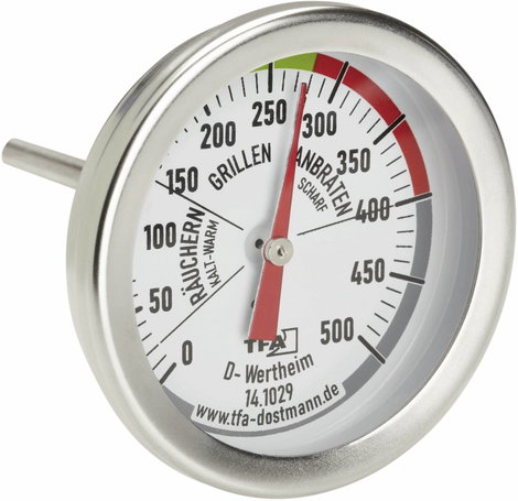 Grill hőmérő, nemesacél, TFA Dostmann BBQ Grill Smoker 14.1029