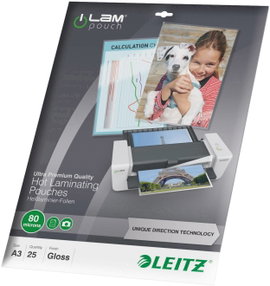 Leitz Lamináló fólia DIN A3 80 mikron fényes 25 db