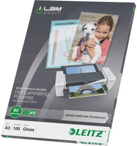 Leitz Lamináló fólia DIN A3 80 mikron fényes 100 db