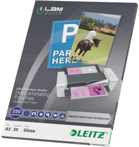 Leitz Lamináló fólia DIN A3 250 mikron fényes 25 db