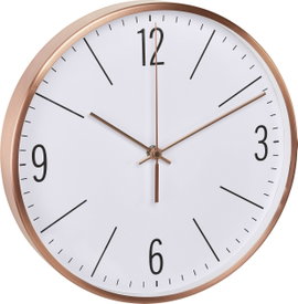 Rádiójel vezérlésű csendes falióra 300 x 45 mm, vörösréz, TFA Dostmann 60.3534.51