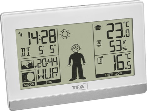 TFA Dostmann Weather Boy 35.1159.02 Vezeték nélküli időjárásjelző állomás Előrejelzés 8 óra Érzékelő 3. kép