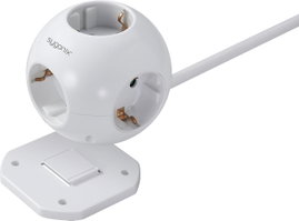 Sygonix SY-4535062 Elosztó kocka Fehér Védőérintkezős 1 db