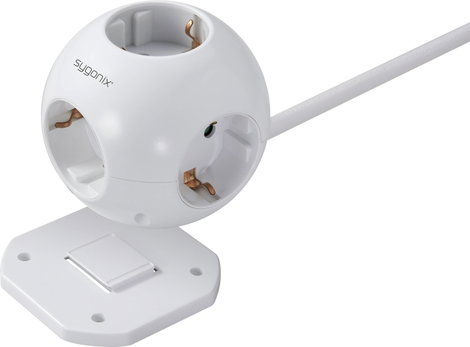 Sygonix SY-4535062 Elosztó kocka Fehér Védőérintkezős 1 db