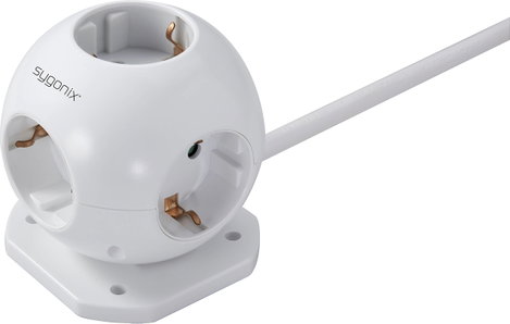 Sygonix SY-4535062 Elosztó kocka Fehér Védőérintkezős 1 db 2. kép