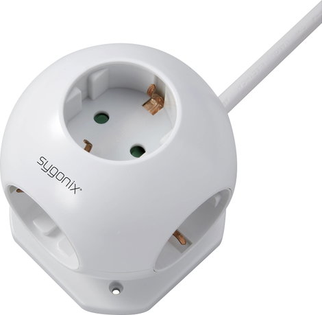 Sygonix SY-4535062 Elosztó kocka Fehér Védőérintkezős 1 db 4. kép