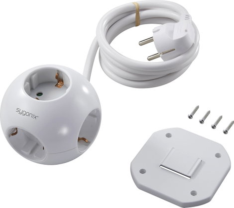 Sygonix SY-4535062 Elosztó kocka Fehér Védőérintkezős 1 db 5. kép