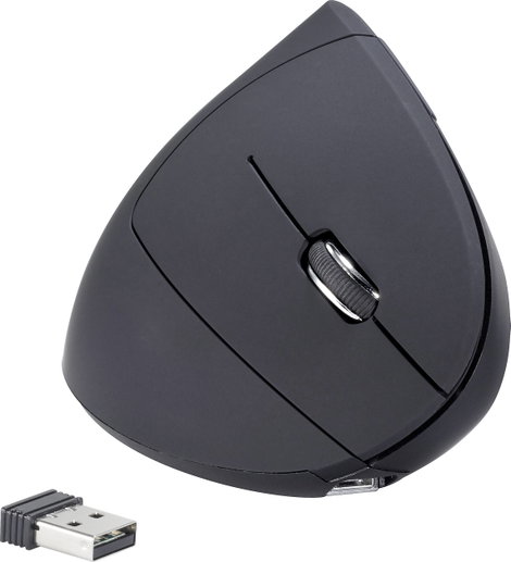 Renkforce RF-WM-322 Ergonomikus egér Rádiójel vezérlésű Optikai Fekete 5 Gombok 1600 dpi Ergonómikus 2. kép