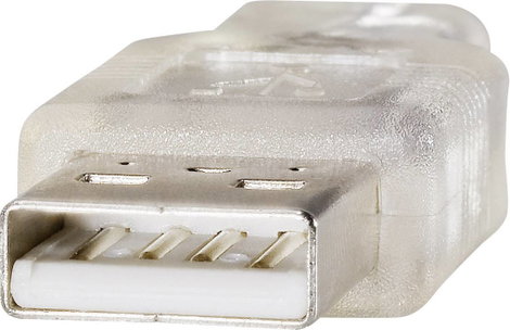 Renkforce USB kábel USB 2.0 USB-A dugó, USB-A alj 3.00 m Átlátszó RF-4538152 2. kép