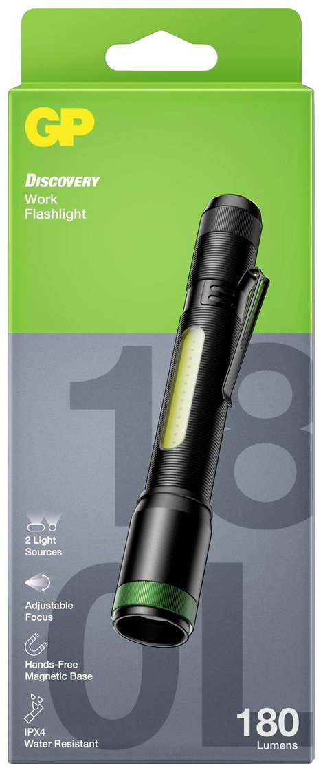 GP Discovery GPDISFLC33BK904 LED Kézilámpa Elemekről üzemeltetett 150 lm 20 óra 128 g 4. kép