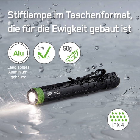 GP Discovery GPDISFLCP21BL812 GPDISFLCP21BL812 Toll lámpa Elemekről üzemeltetett LED 115 mm Fekete 3. kép