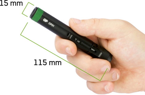 GP Discovery GPDISFLCP21BL812 GPDISFLCP21BL812 Toll lámpa Elemekről üzemeltetett LED 115 mm Fekete 7. kép