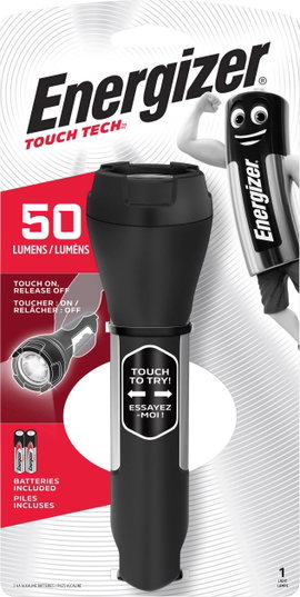 Energizer Touch Tech LED Kézilámpa Elemekről üzemeltetett 50 lm 20 óra 168 g