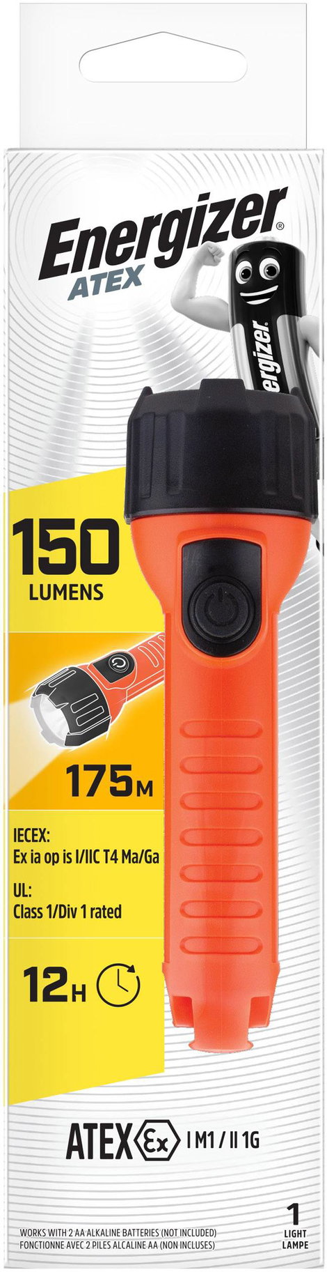 Energizer 2AA ATEX Kézilámpa Ex zóna: 0, 1, 2 150 lm 175 m 2. kép