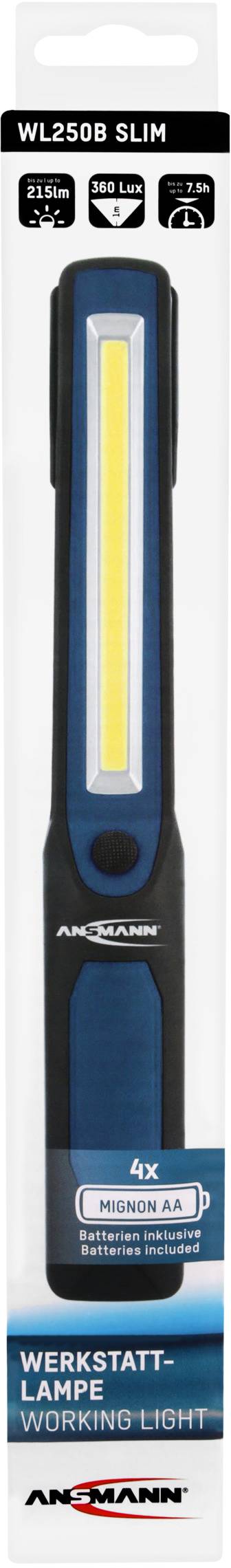Ansmann 1600-0265 WL250B slim LED Munkalámpa Elemekről üzemeltetett 6. kép