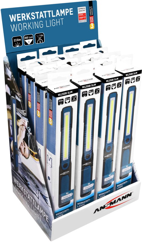 Ansmann 1600-0265 WL250B slim LED Munkalámpa Elemekről üzemeltetett 7. kép