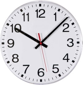 EUROTIME 55000 Rádiójel vezérlésű Falióra 300 mm Fehér