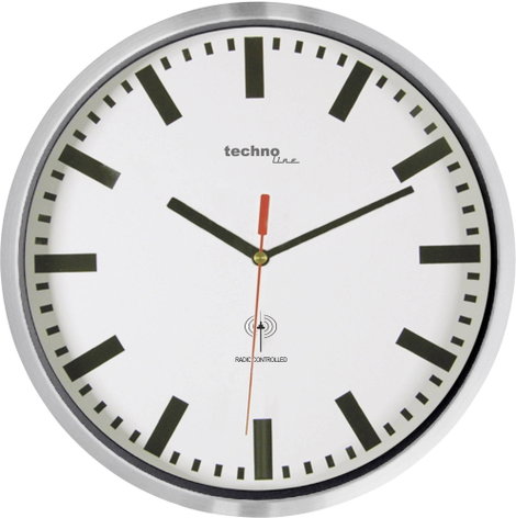 Techno Line WT8990 Rádiójel vezérlésű Falióra 30 cm x 5 cm Ezüst (fémes)