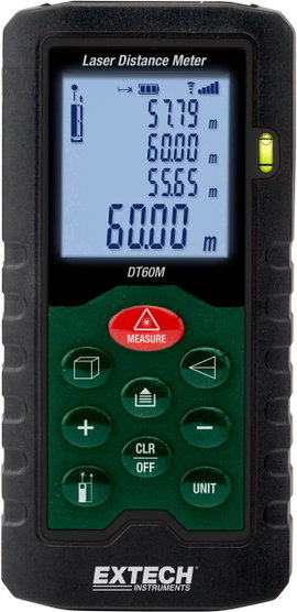Extech DT60M Lézeres távolságmérő Mérési tartomány (max.) 60 m