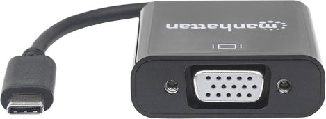 Manhattan 151771 USB / VGA Átalakító [1x USB 3.1 dugó, C típus - 1x VGA alj] Fekete Színkódolt, Hajl 2. kép