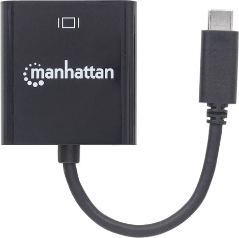 Manhattan 151771 USB / VGA Átalakító [1x USB 3.1 dugó, C típus - 1x VGA alj] Fekete Színkódolt, Hajl 3. kép