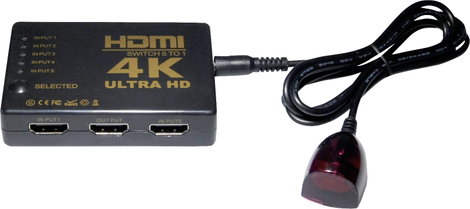 Maxtrack CS 1-5 L HDMI switch Távirányítóval Fekete 5. kép