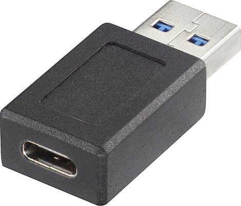 USB 2.0 átalakító, 1x USB 3.1 dugó, A típus - 1x USB-C alj, Renkforce