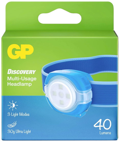 GP Discovery GPDISHLCH31BL447 LED Fejlámpa Elemekről üzemeltetett 40 lm 6 óra GPDISHLCH31BL447 3. kép